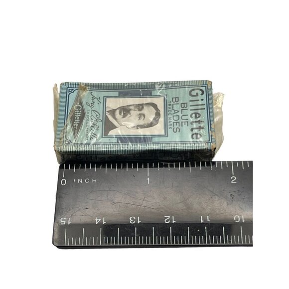 VINTAGE KING GILLETTE BLUE BLADE 8 Individual Blades USA 1 Sealed- 1 Open Box - Picture 13 of 14